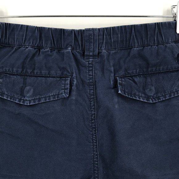 Ralph Lauren Ripstop Cargo Shorts Youth Boys 20 Blue Pony Pockets Elastic Hiking - Picture 10 of 16